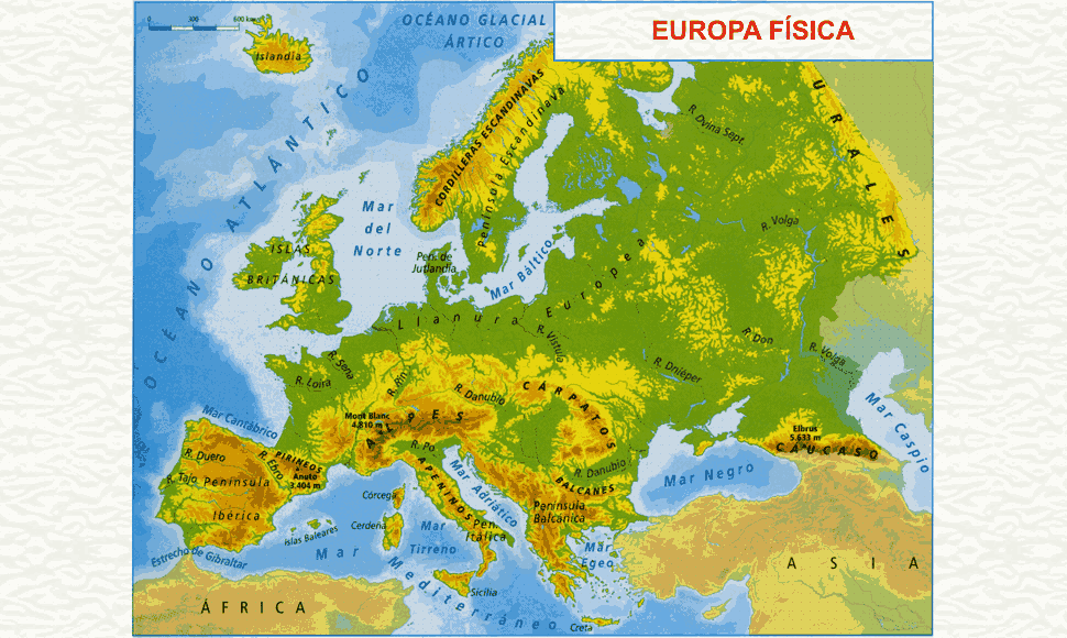 Resultado de imagen de relieve de europa